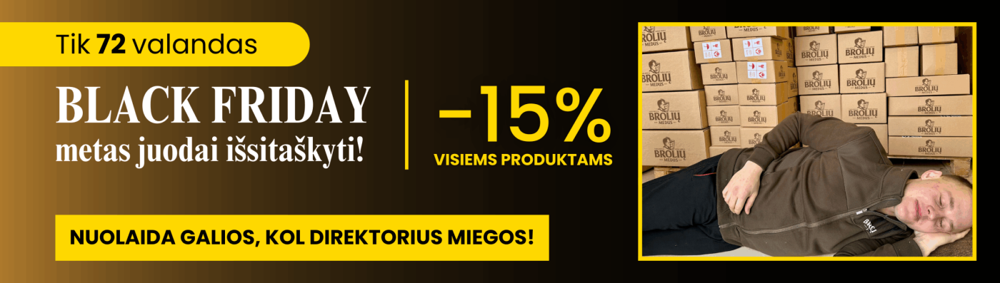 Black Friday 97 100 grynas lietuviskas medus scaled